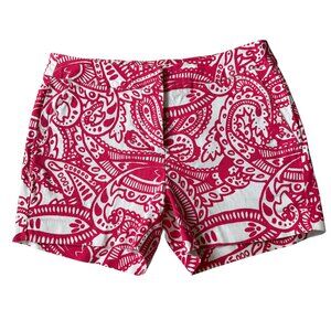Kenzie pink and white flat front shorts with pockets women's size 4